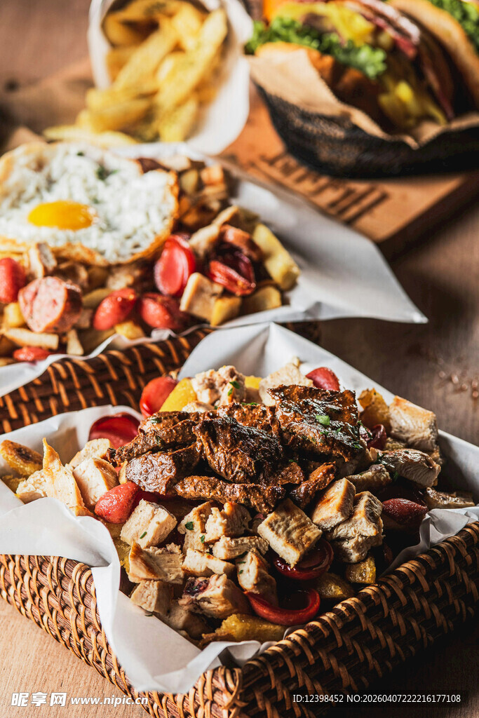 美味多样的西式街头小吃