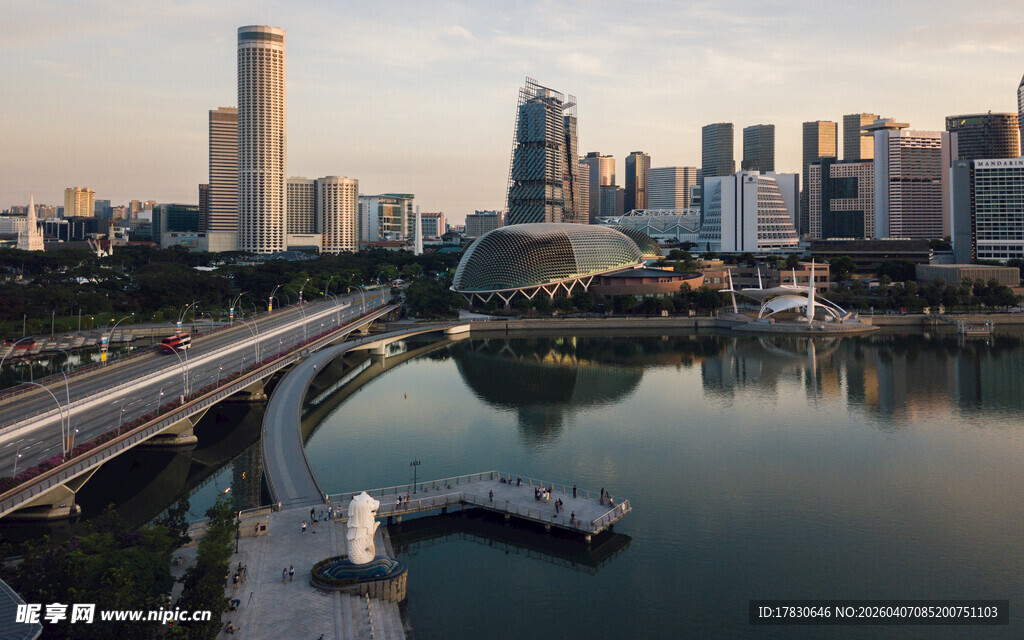 新加坡城市滨水风光