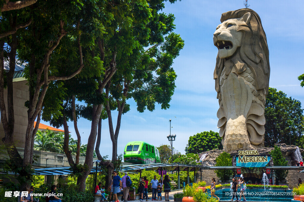 新加坡鱼尾狮公园景观