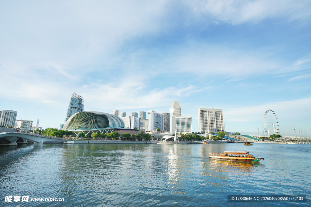 新加坡城市滨水风光美景