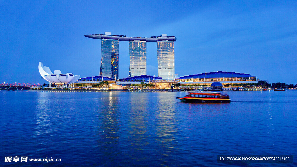 新加坡滨海湾璀璨夜景