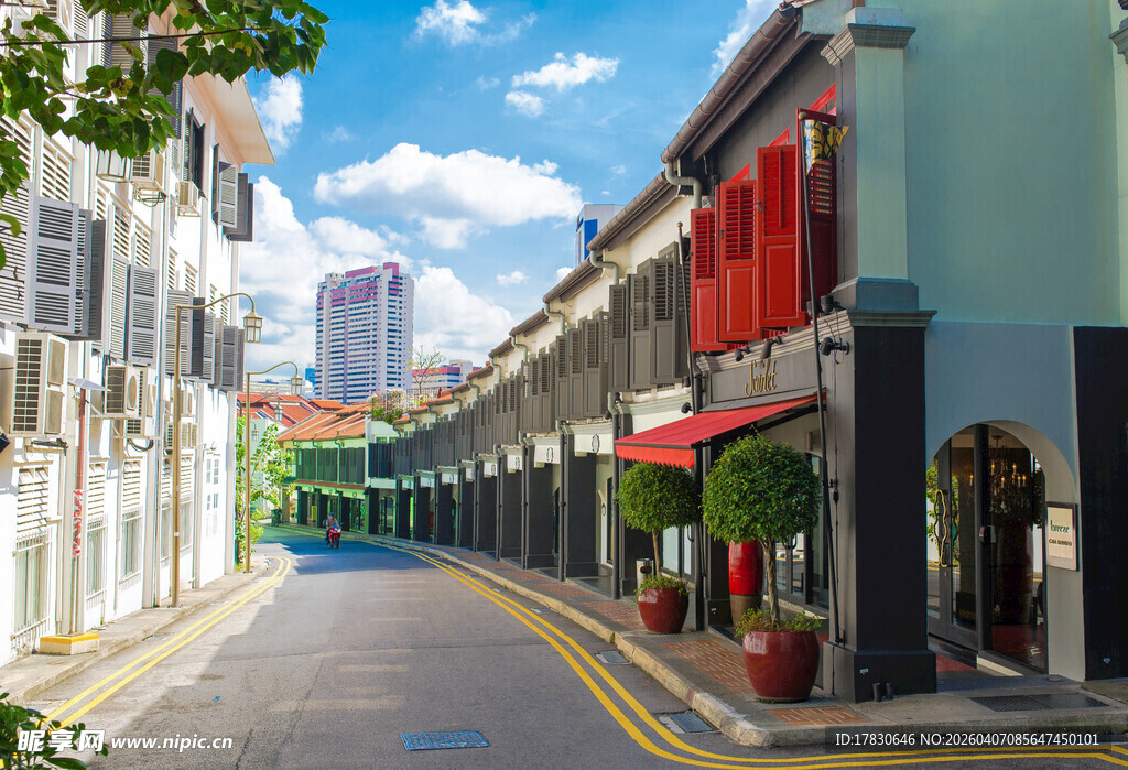 新加坡特色街道景致