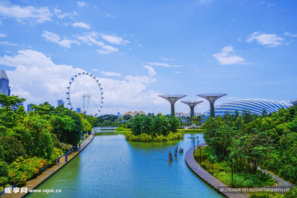 新加坡滨海湾美丽风光
