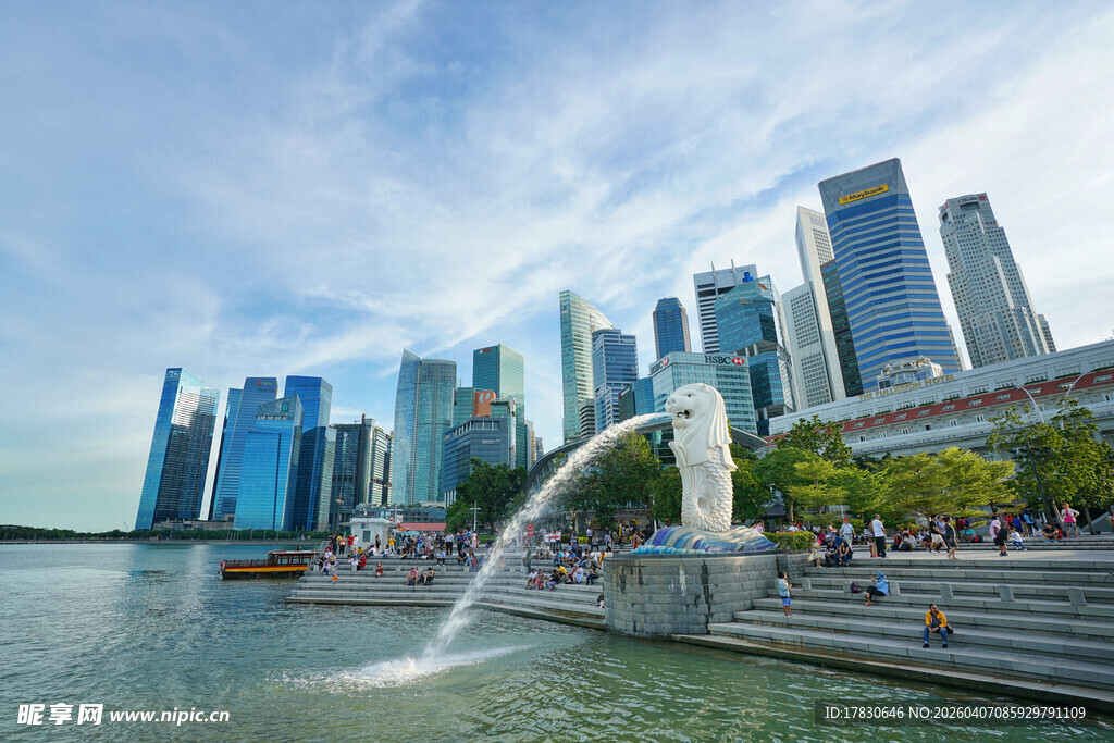 新加坡城市滨水风光