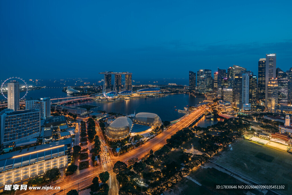 城市夜景璀璨灯光秀