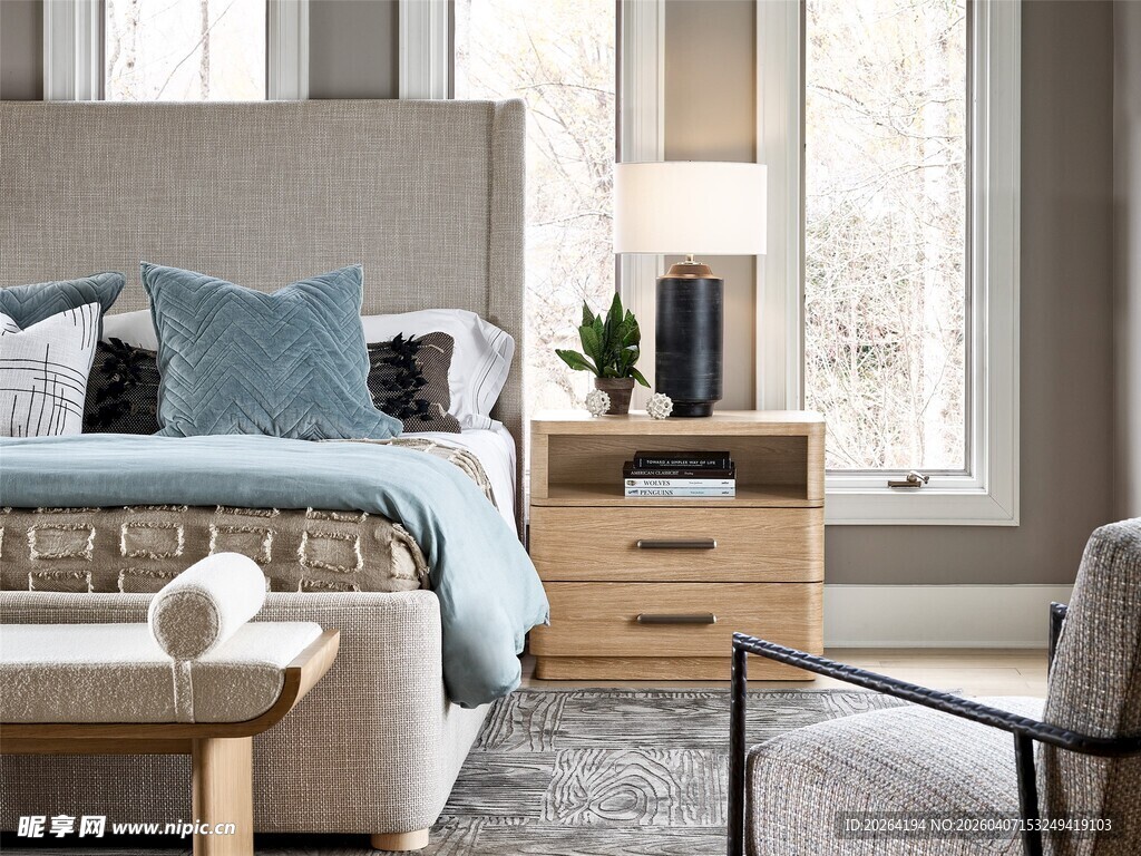 现代简约风卧室场景