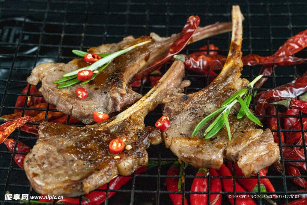 烤肉羊排肉排烧烤