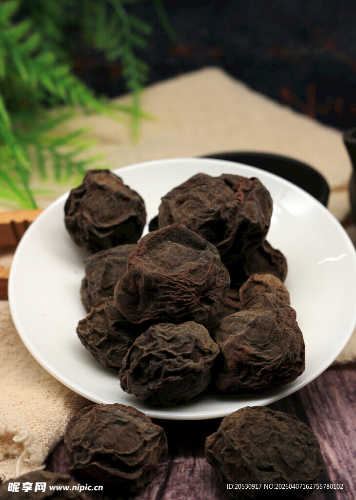 乌梅中药饮片酸梅汤原料黑梅实拍