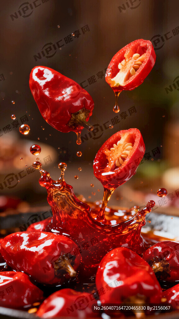 红色泡灯笼椒 有整个的