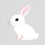 可爱小白兔插画