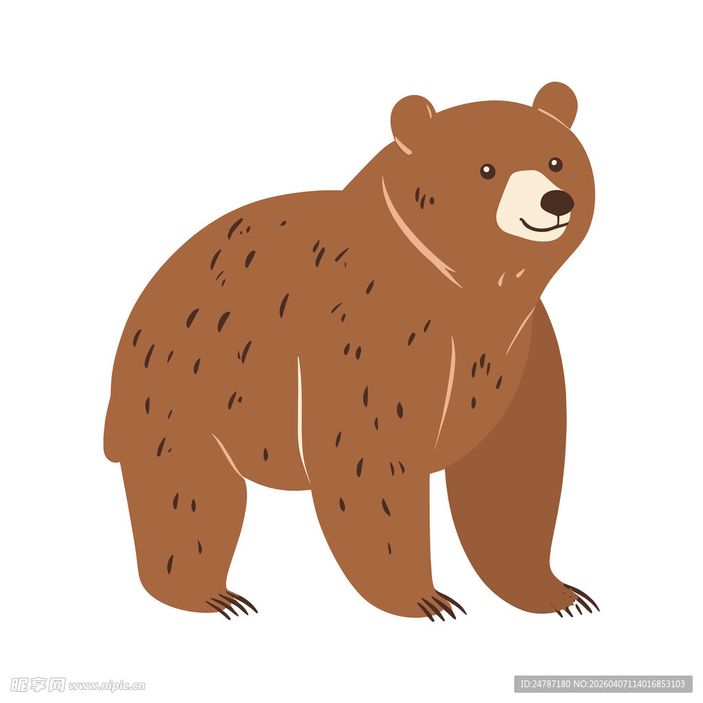 棕色小熊插画