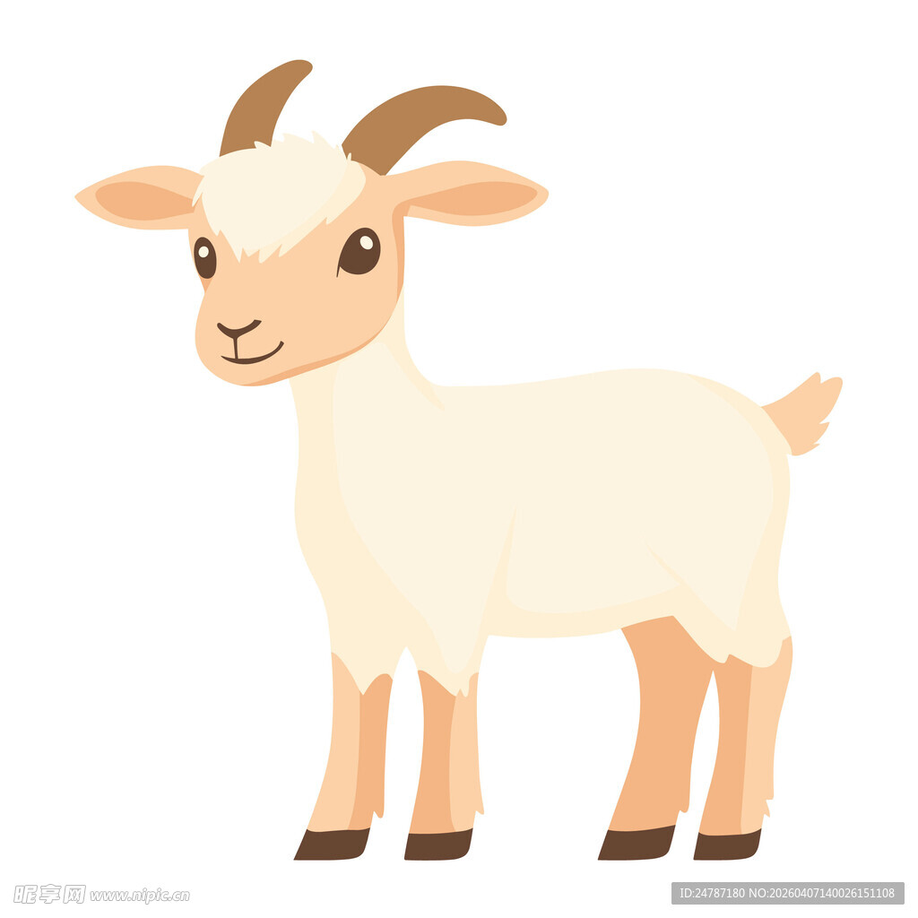 可爱小山羊插画