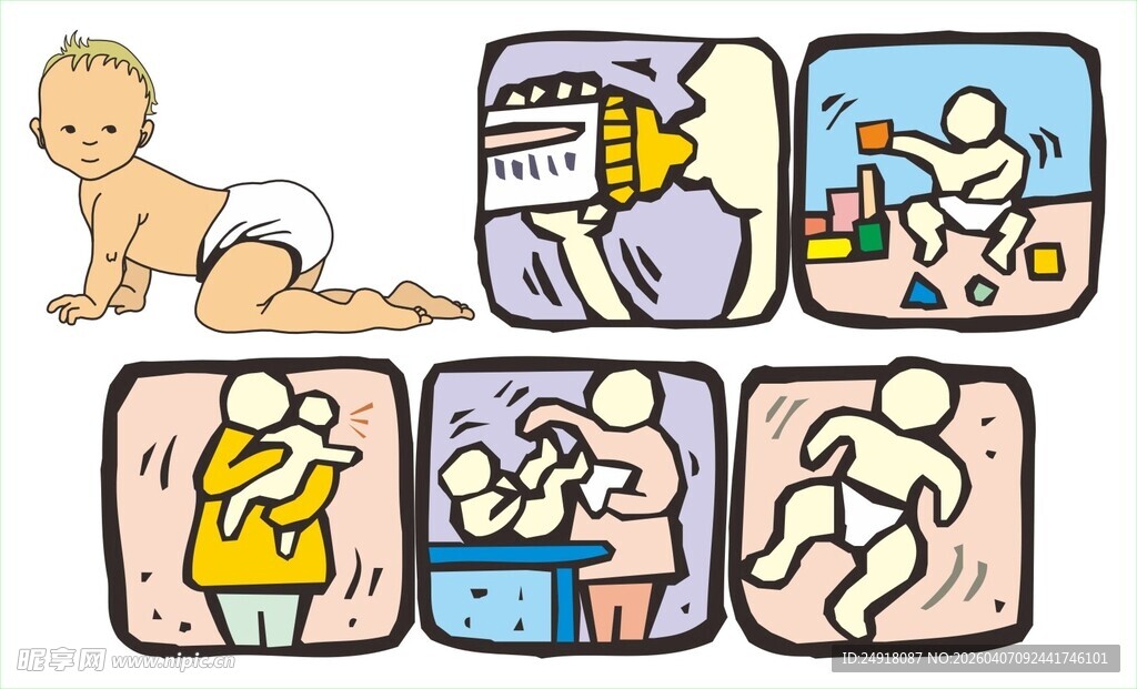 婴儿成长阶段动作展示