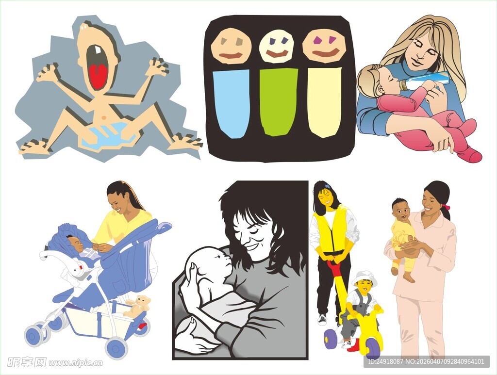 多样卡通人物形象展示