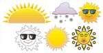 多样表情太阳与天气图标