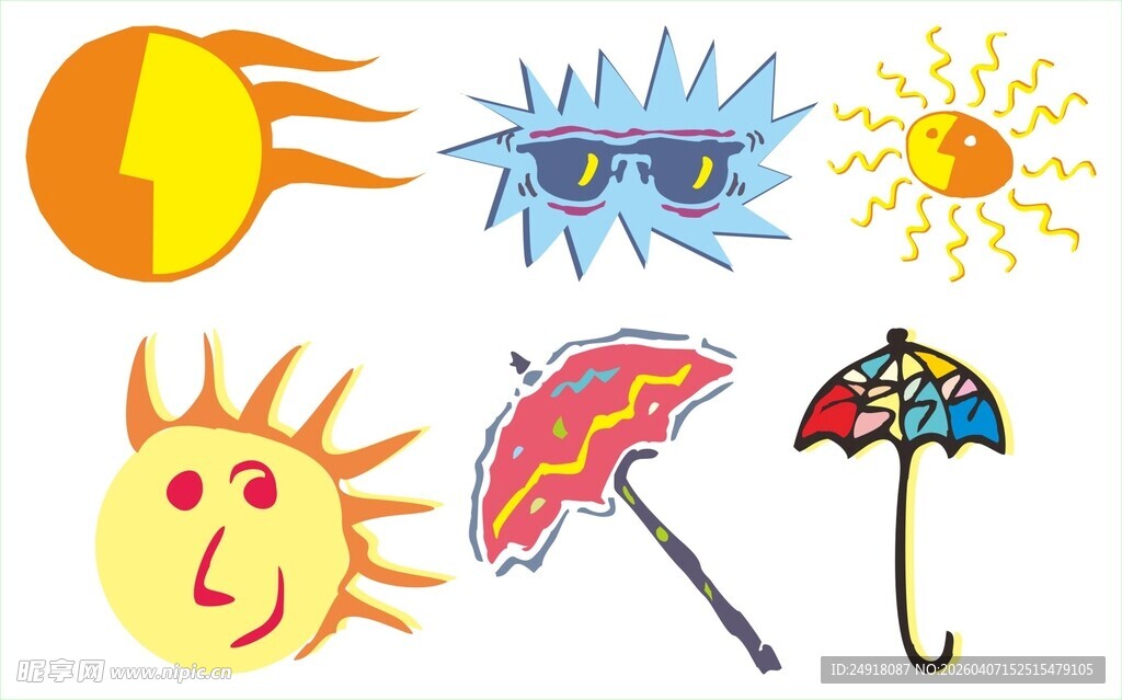 夏日阳光与遮阳元素