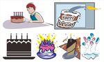 多样生日元素插画