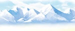雪山手绘插画