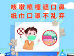 咳嗽喷嚏遮口鼻勿乱扔