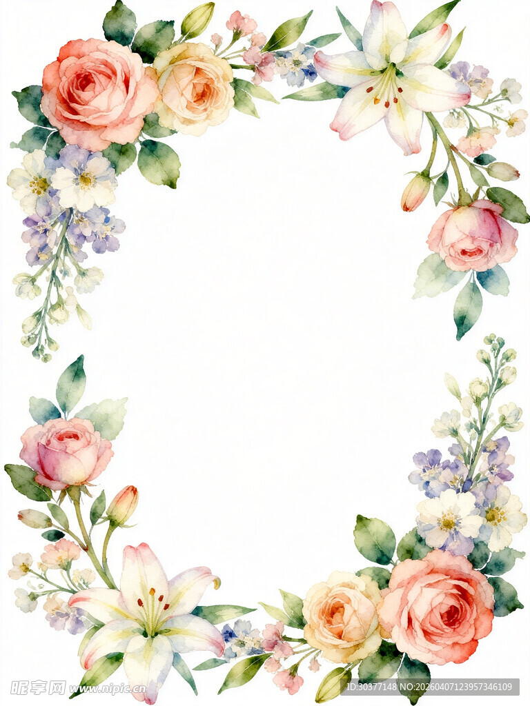 花卉边框装饰图案