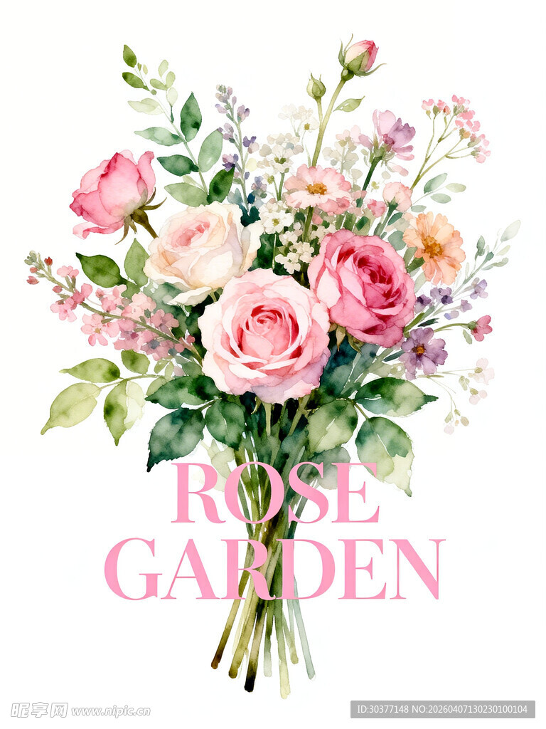 浪漫花卉组合 玫瑰花园