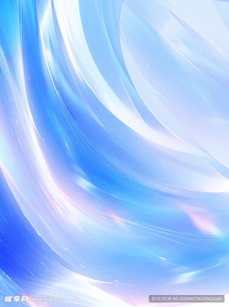 梦幻蓝色渐变流体背景