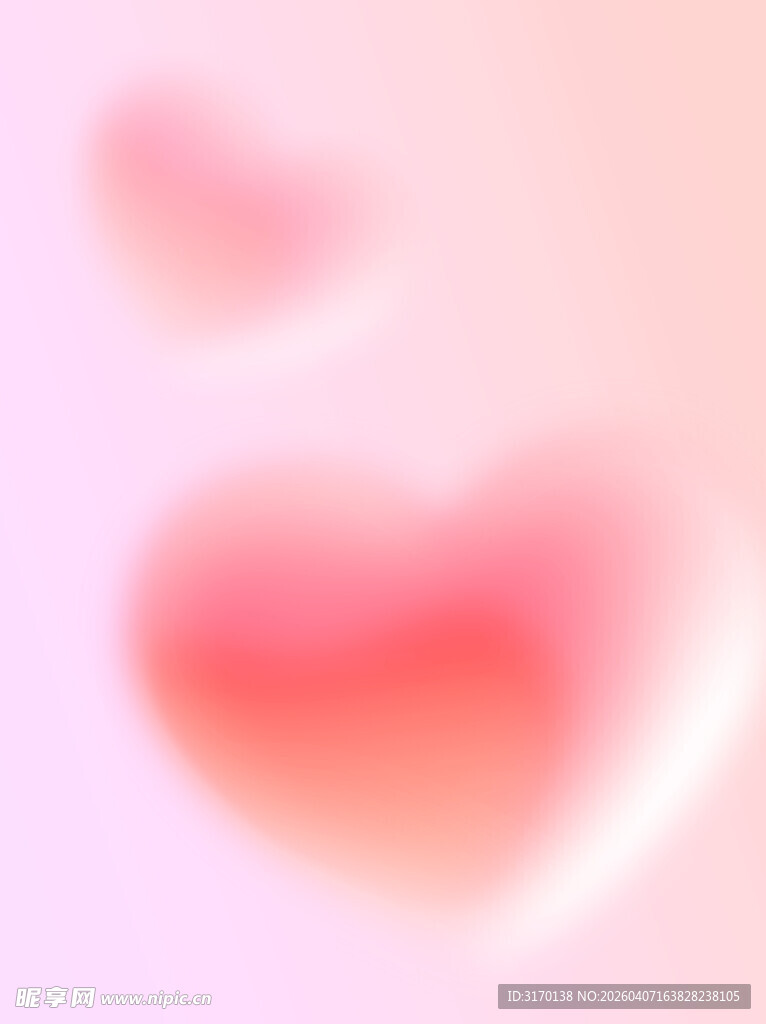 情人节梦幻粉色爱心背景图