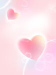 情人节梦幻粉色爱心浪漫背景图