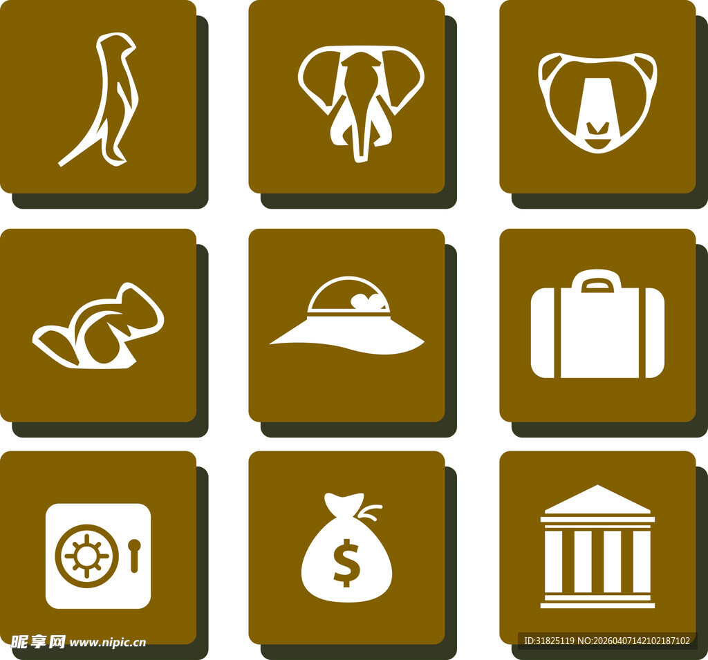 旅行相关图标集合