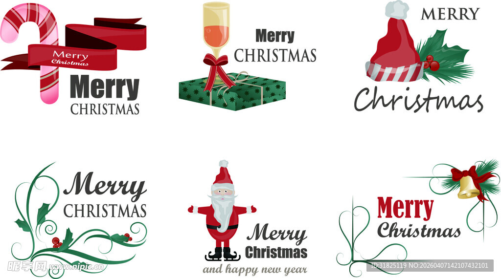圣诞主题创意标志设计