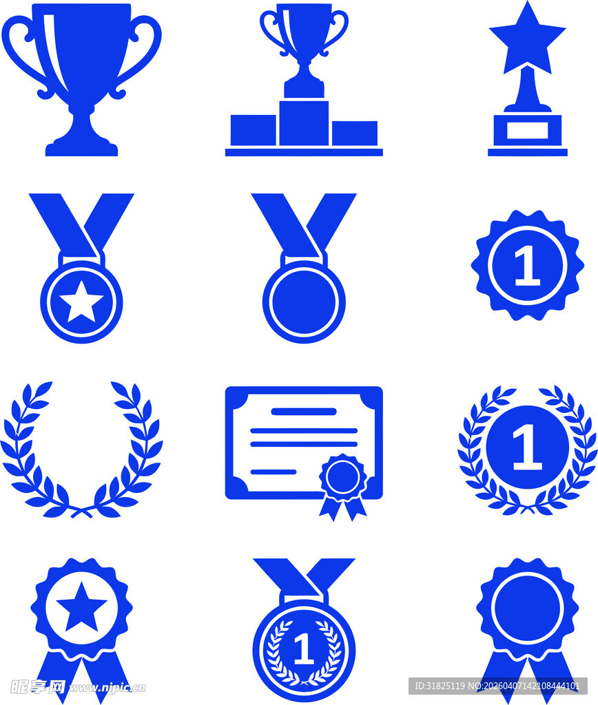 奖杯奖章图标集合
