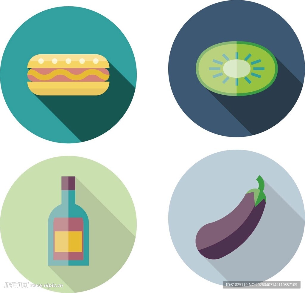 食品与饮品图标集合