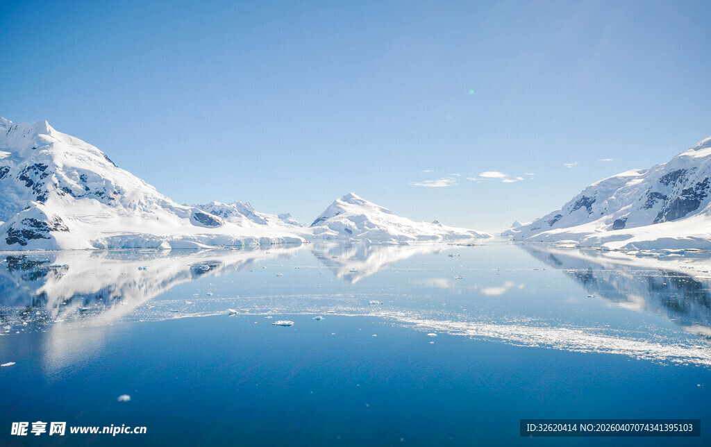 壮丽冰川湖景