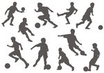 足球运动员剪影