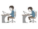坐姿对比图