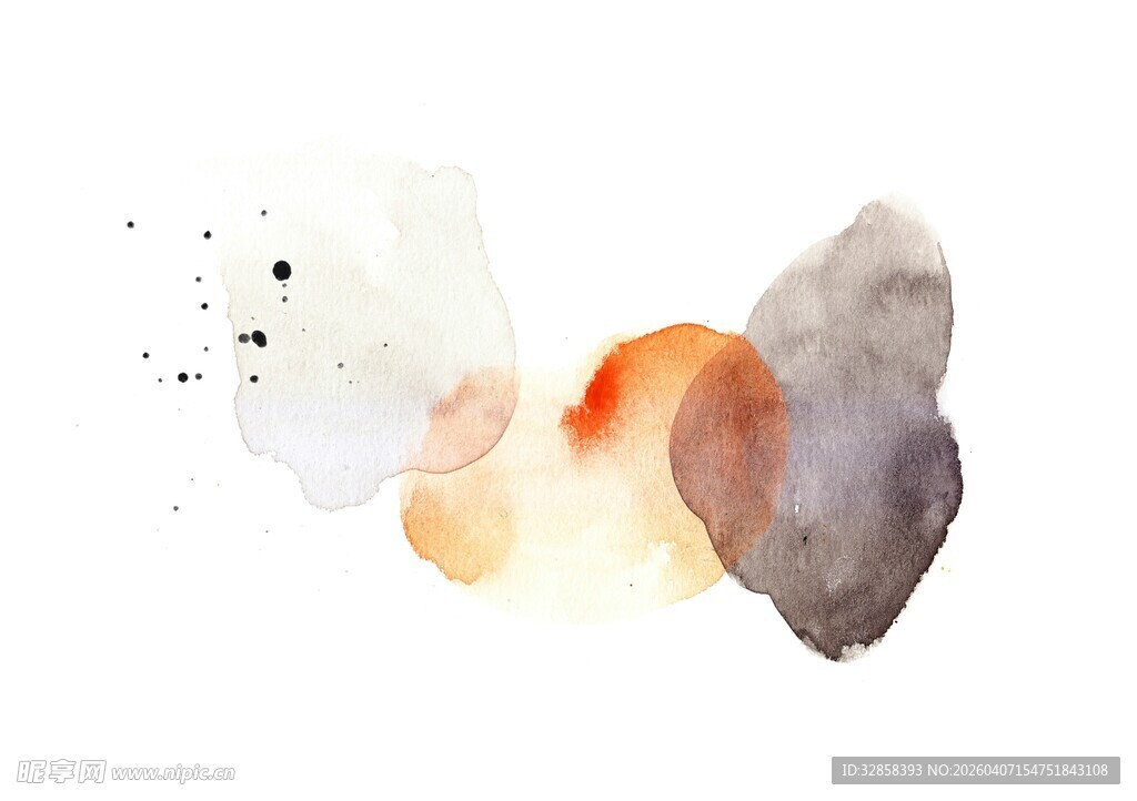 抽象水彩蝴蝶艺术图案