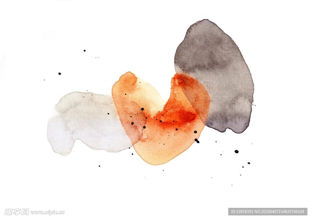 抽象水彩墨迹艺术图案