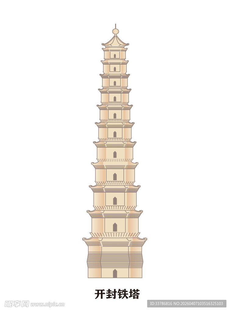 开封铁塔模型