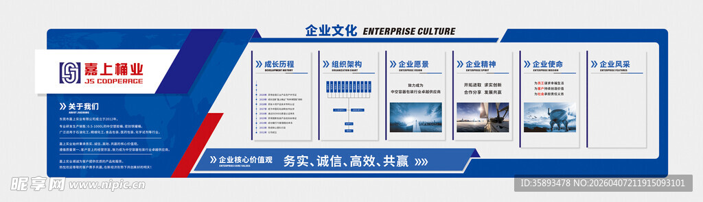 科技实业公司文化墙