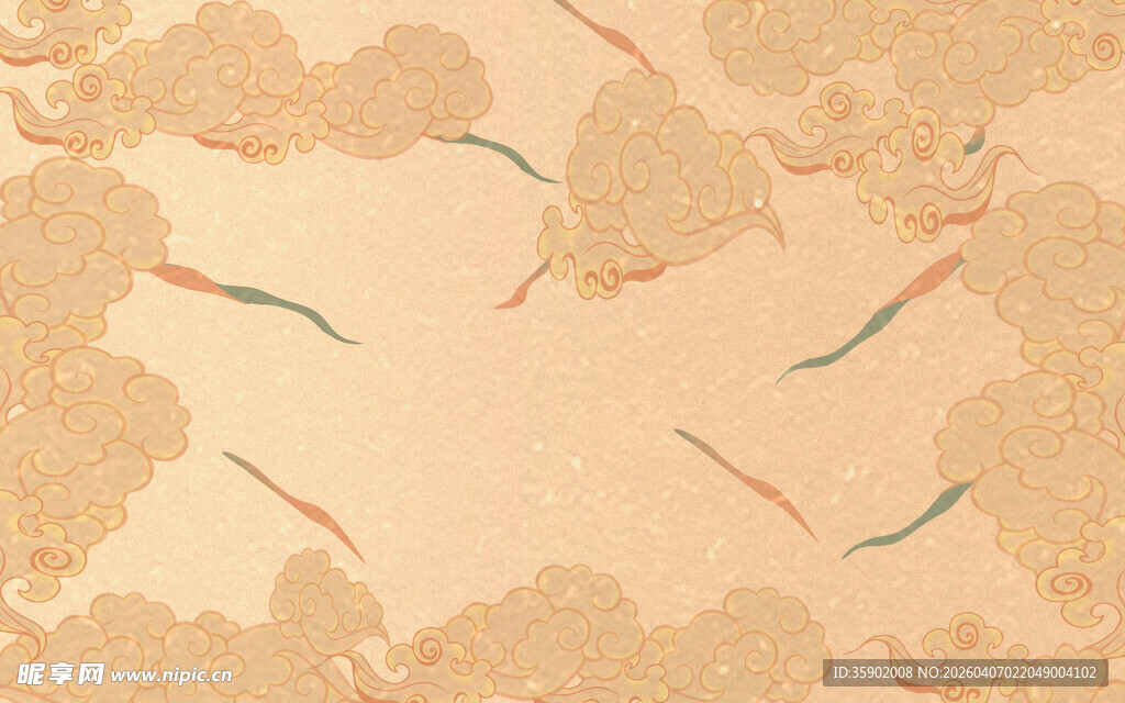 古风云纹图案背景