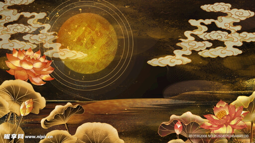 中式古典奇幻风景插画