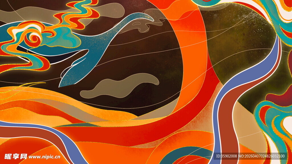 绚丽多彩抽象艺术图案