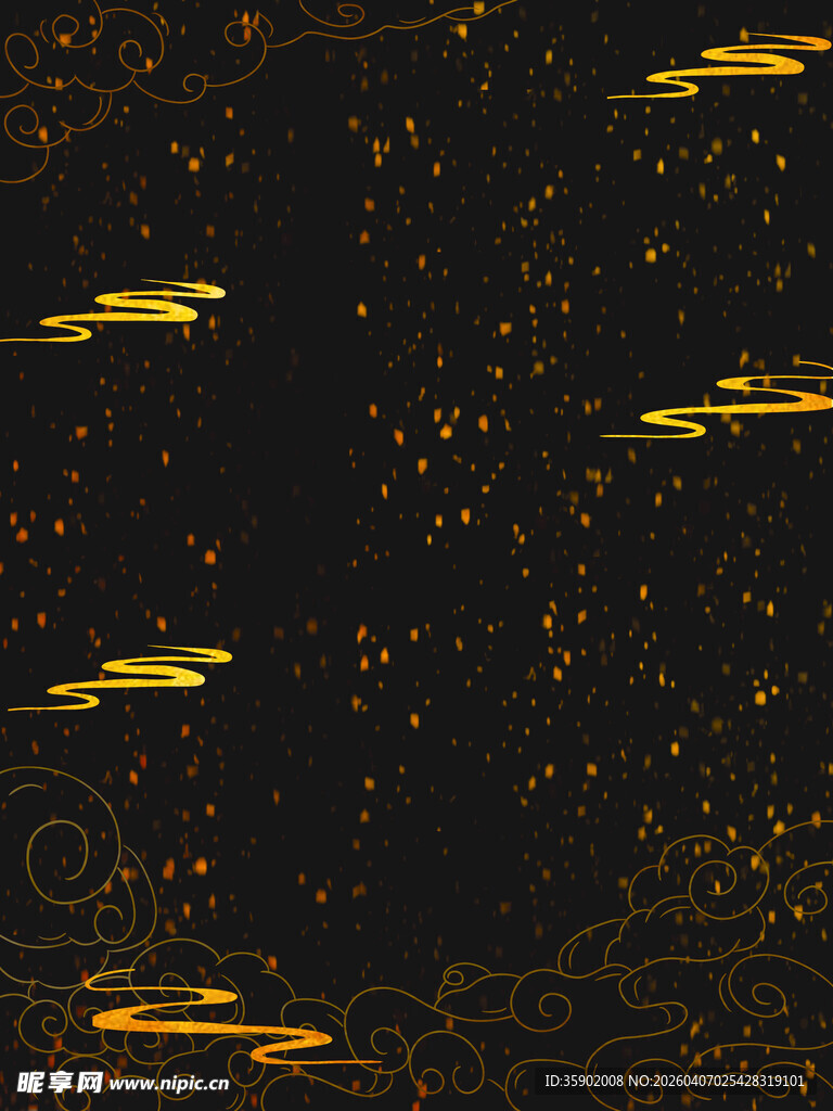 黑金风格抽象线条背景图