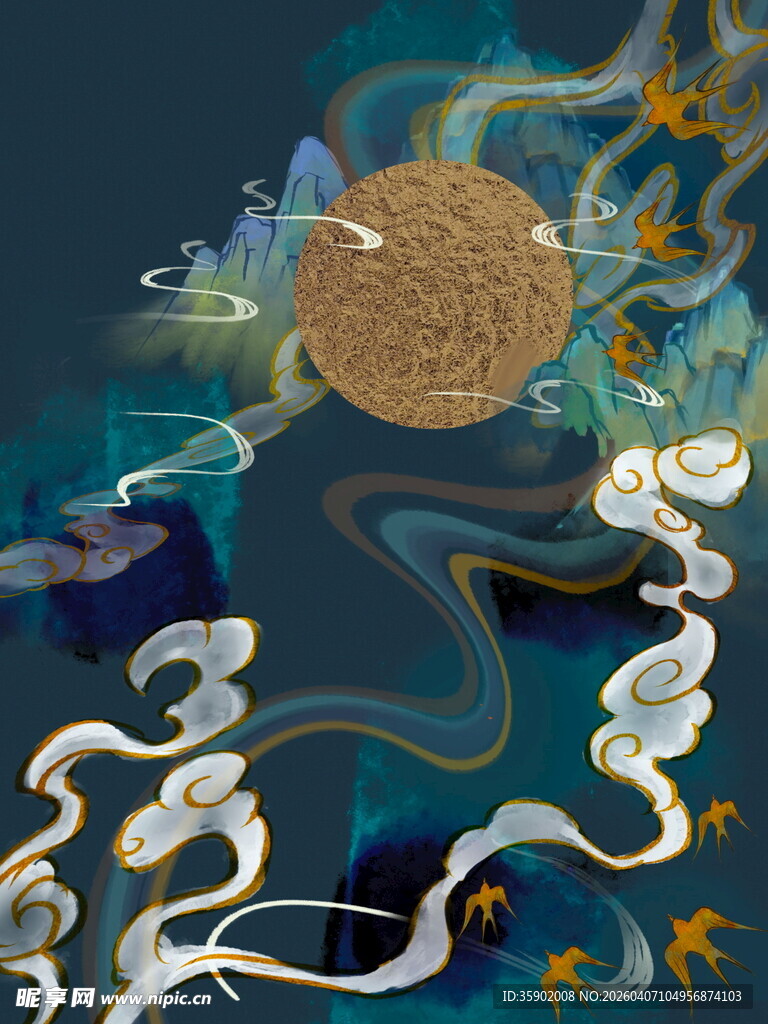 中式奇幻风格的神秘图案