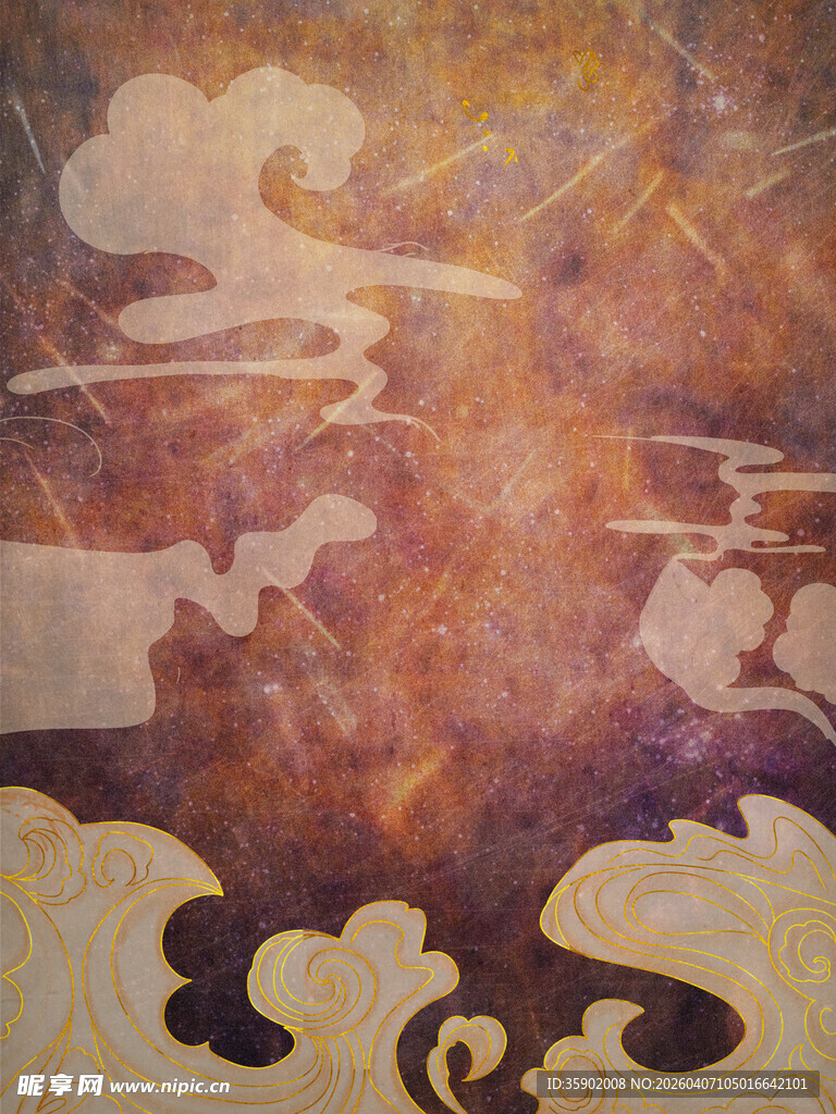 古风抽象云纹艺术图案