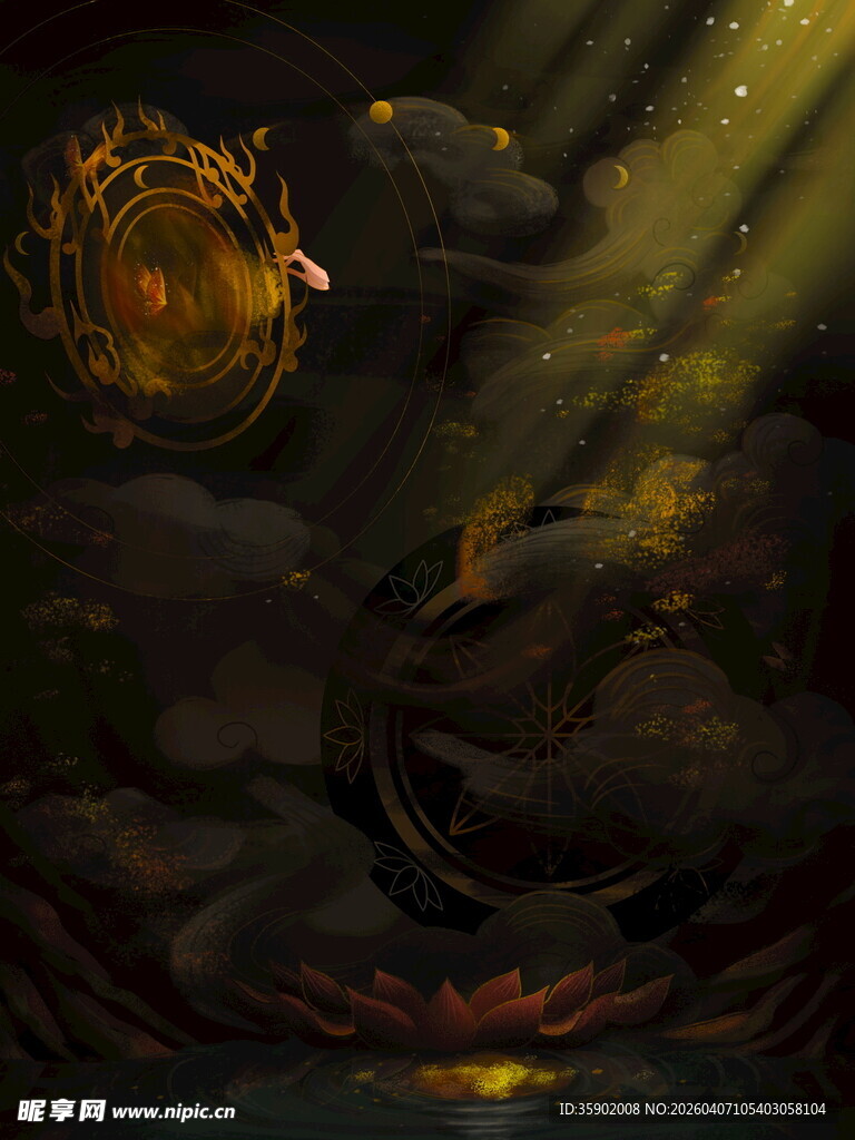 神秘奇幻的地下魔幻场景