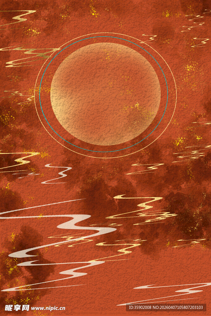 梦幻红色星球宇宙景象