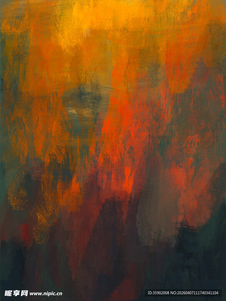 抽象色彩斑斓的艺术画作