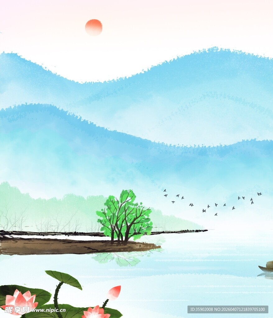 水墨山水间的诗意风光