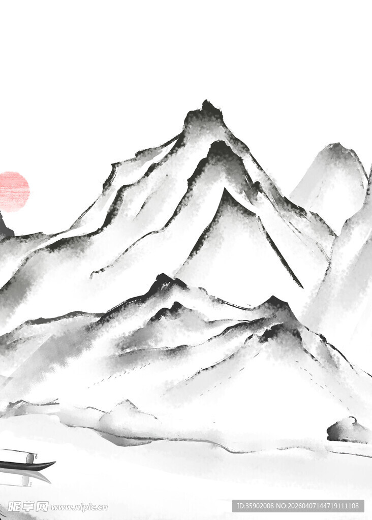 水墨山水间的诗意画卷